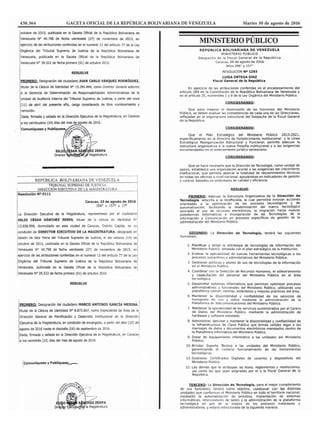 430.364 GACETA OFICIAL DE LA REPÚBLICA BOLIVARIANA DE VENEZUELA		 Martes 30 de agosto de 2016
 