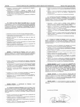 430.366 GACETA OFICIAL DE LA REPÚBLICA BOLIVARIANA DE VENEZUELA		 Martes 30 de agosto de 2016
 