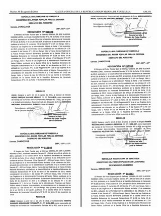 Martes 30 de agosto de 2016	 GACETA OFICIAL DE LA REPÚBLICA BOLIVARIANA DE VENEZUELA	 430.351
 
