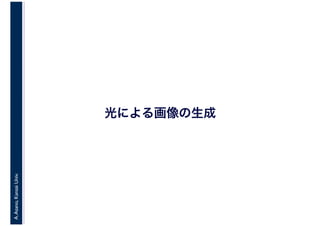 A.Asano,KansaiUniv.
光による画像の生成
 