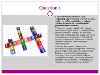 Insights Question Examples Writing Great UC Personal Insight Question Responses | PPT