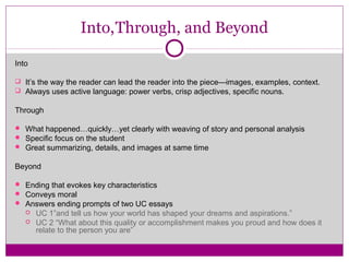 Personal Inside Question Examples Writing Great UC Personal Insight Question Responses | PPT