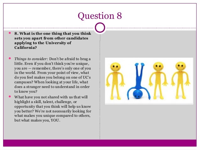 what makes you stand out from other applicants