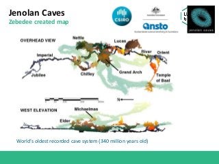 Jenolan Caves
Zebedee created map
World’s oldest recorded cave system (340 million years old)
 