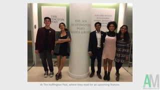 At The Huffington Post, where they read for an upcoming feature.
 