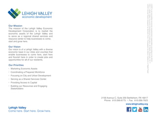 Lehigh Valley Economic Development - 2016 Annual Report 