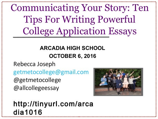 tips on writing college application essays