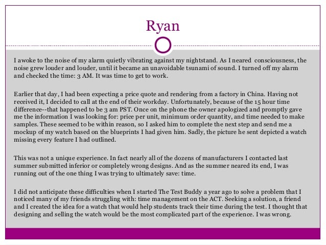 my experience in college essay