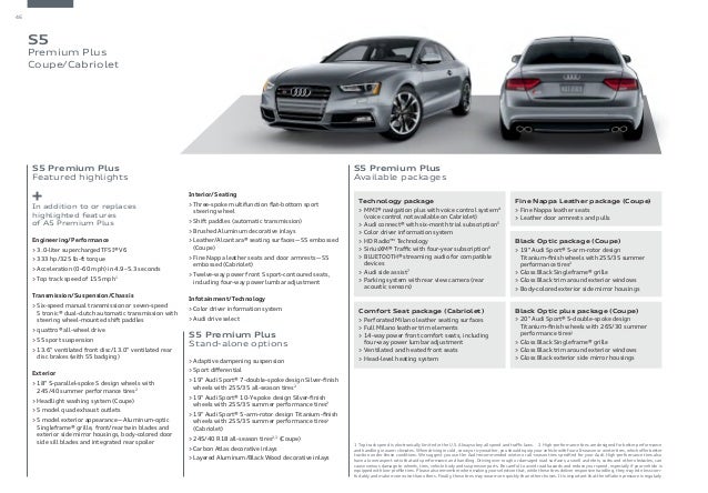 2016 Audi A5 Brochure Audi For Sale Orange County