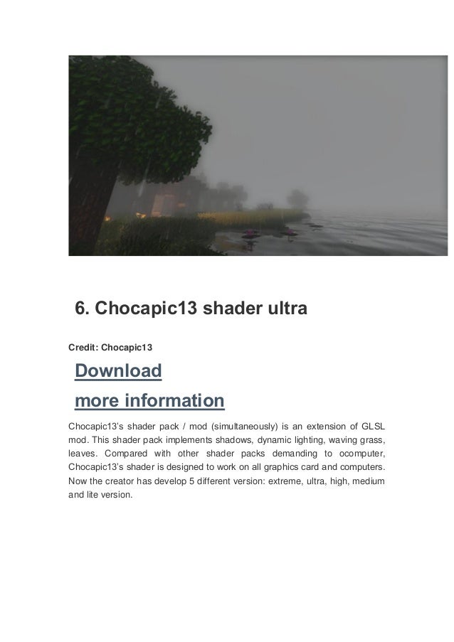 2016 best 10 minecraft 1.9 shader packs download list