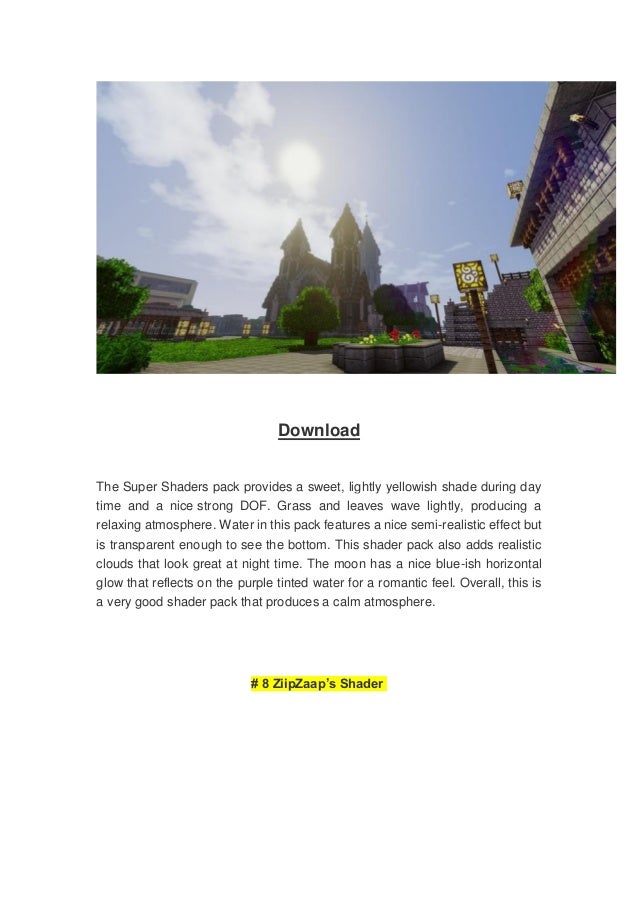 2016 best 10 minecraft 1.8 shader packs download list