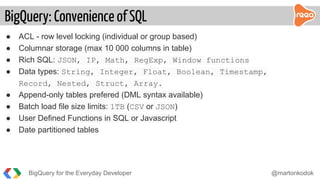 Google BigQuery for Everyday Developer | PPT