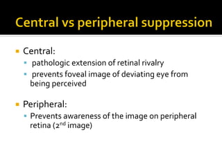 2016 I. Binocular Vision & Retinal Correspondence; II Amblyopia | PDF
