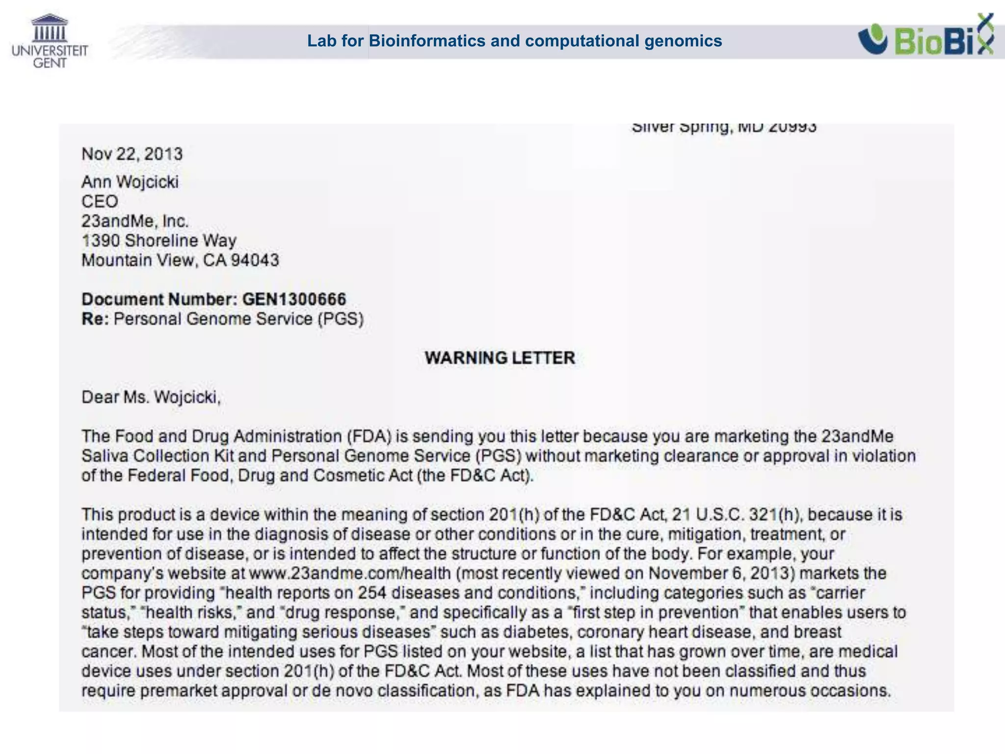 Lab for Bioinformatics and computational genomics
 