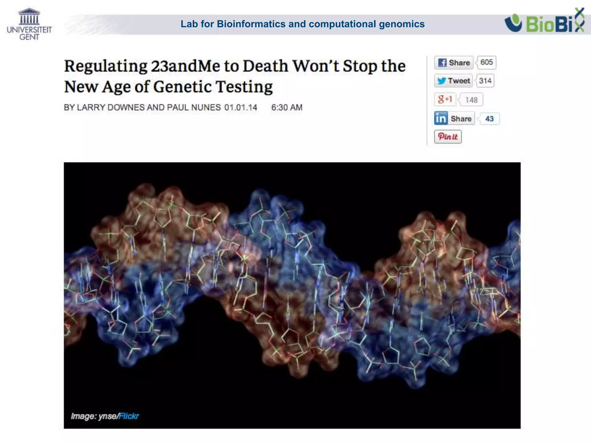 Lab for Bioinformatics and computational genomics
 