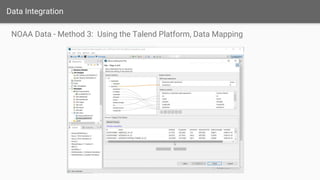 Data Integration
NOAA Data - Method 3: Using the Talend Platform, Data Mapping
 