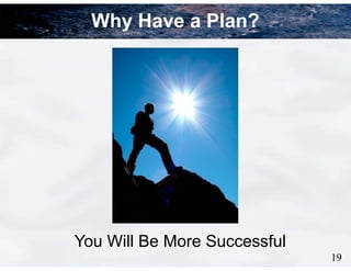 19
You Will Be More Successful
Why Have a Plan?
 