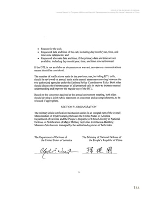 OFFICE OF THE SECRETARY OF DEFENSE
Annual Report to Congress: Military and Security Developments Involving the People’s Republic of China
144
 