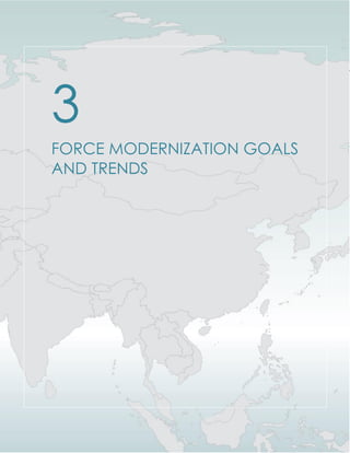 OFFICE OF THE SECRETARY OF DEFENSE
Annual Report to Congress: Military and Security Developments Involving the People’s Republic of China
56
3
FORCE MODERNIZATION GOALS
AND TRENDS
 