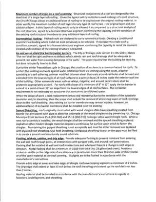 2016 Code Memorandum Roofing Requirements