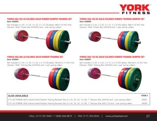 York Barbell Commercial Products Catalog - 2016 Version