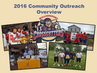 2016 Community Outreach
Overview
 