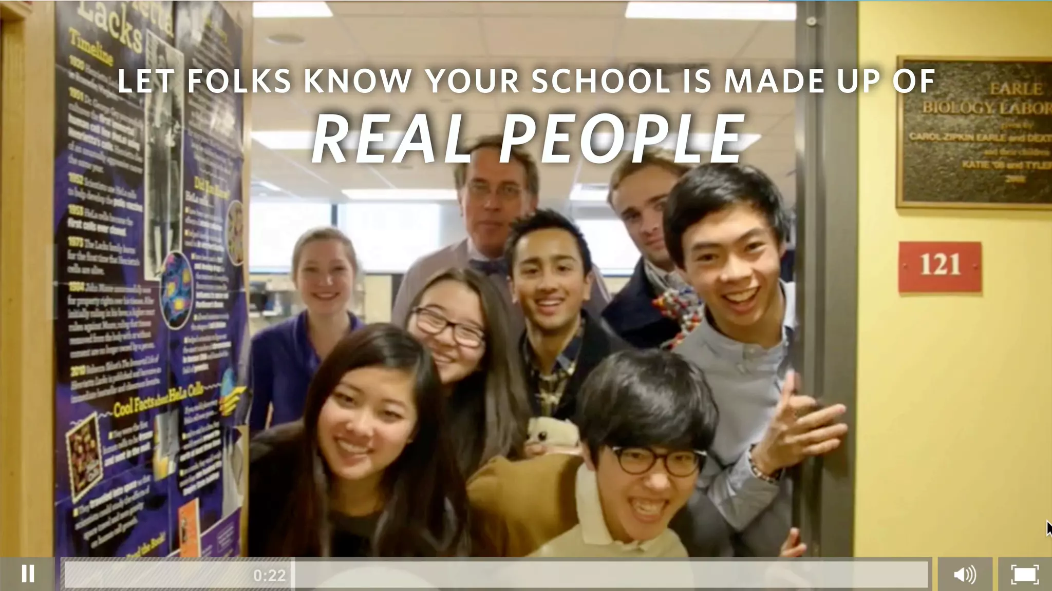 LET FOLKS KNOW YOUR SCHOOL IS MADE UP OF
REAL PEOPLE
 