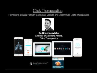 WHAT WE DO
• Create technology-based interventions to improve health outcomes
• These Digital Therapeutics™ are based on o...