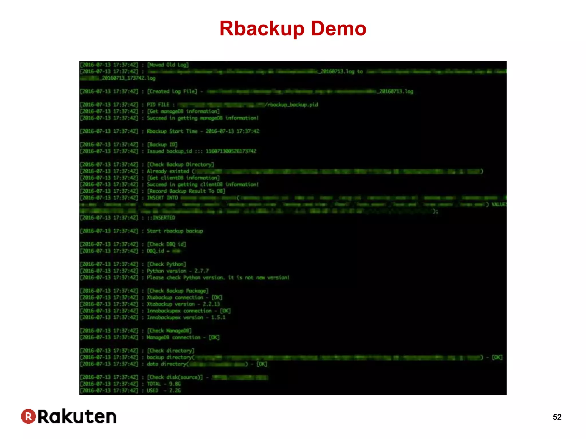 52
Rbackup Demo
 