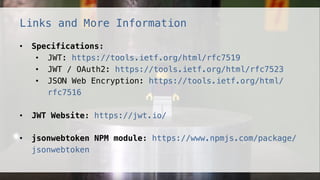 Json Encryption Modern API Security with JSON Web Tokens | PDF