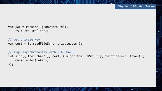 rs256 generate key Tokens JSON Security Web Modern API with rs256 generate key Tokens JSON Security Web Modern API with