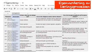 Egenvurdering av
læringsprosessen
 