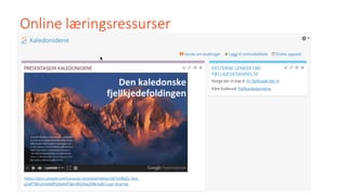 Online	læringsressurser
 