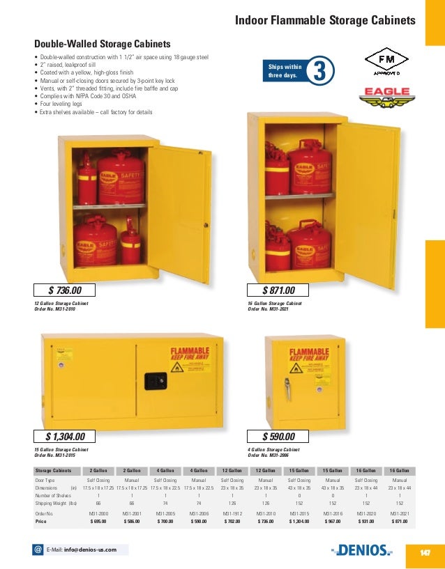 Indoor Flammable Storage Cabinets - DENIOS US Indoor Flammable Storage Cabinets - DENIOS US