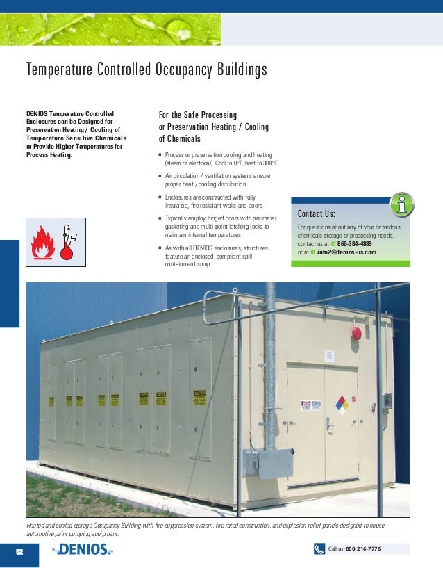 Introduction to Chemical Storage Occupancy Buildings