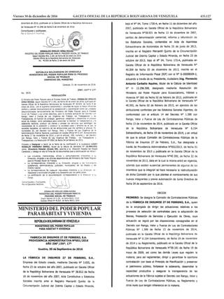 Viernes 30 de diciembre de 2016		 GACETA OFICIAL DE LA REPÚBLICA BOLIVARIANA DE VENEZUELA		 433.127
 