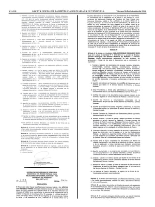 433.118 GACETA OFICIAL DE LA REPÚBLICA BOLIVARIANA DE VENEZUELA		 Viernes30dediciembrede2016
 