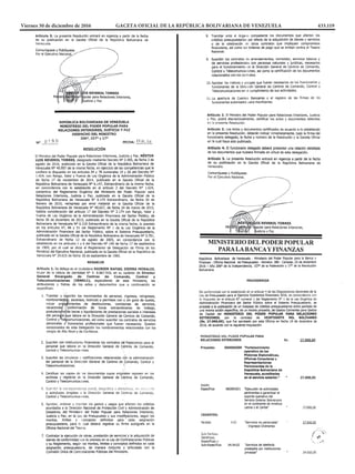 Viernes 30 de diciembre de 2016		 GACETA OFICIAL DE LA REPÚBLICA BOLIVARIANA DE VENEZUELA		 433.119
 