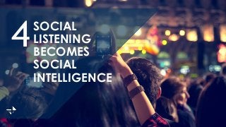 SOCIAL
LISTENING
BECOMES
SOCIAL
INTELLIGENCE
4
 