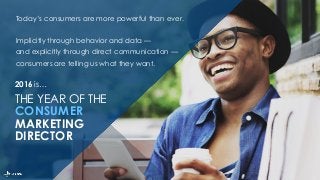 Today’s consumers are more powerful than ever.
Implicitly through behavior and data —
and explicitly through direct commun...