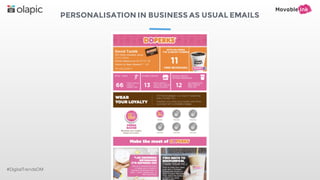 PERSONALISATION IN BUSINESS AS USUAL EMAILS
#DigitalTrendsOM
 