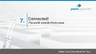 Make Your Data Work for You
Connected!
The world outside the browser7.
 