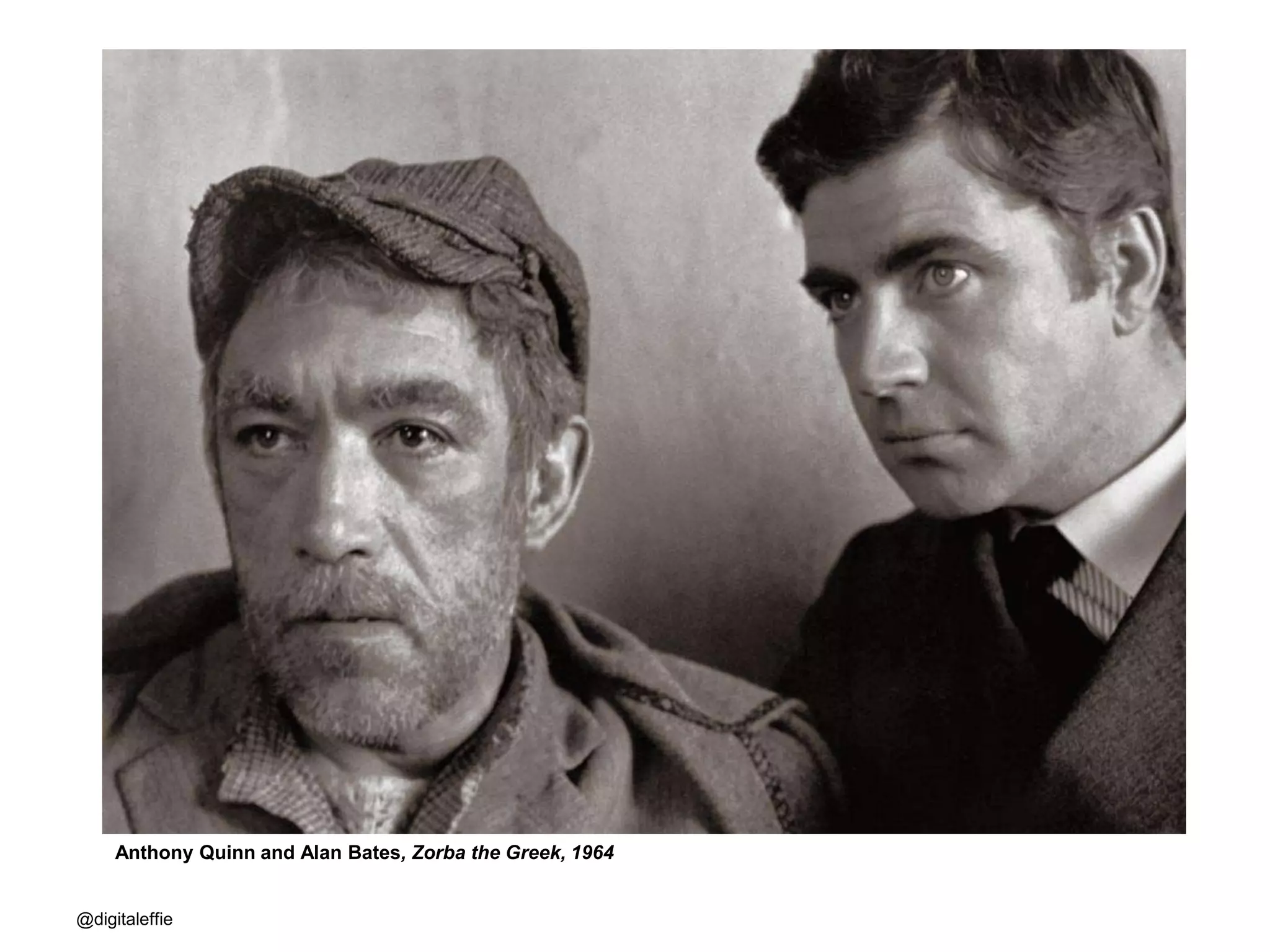 @digitaleffie
Anthony Quinn and Alan Bates, Zorba the Greek, 1964
 