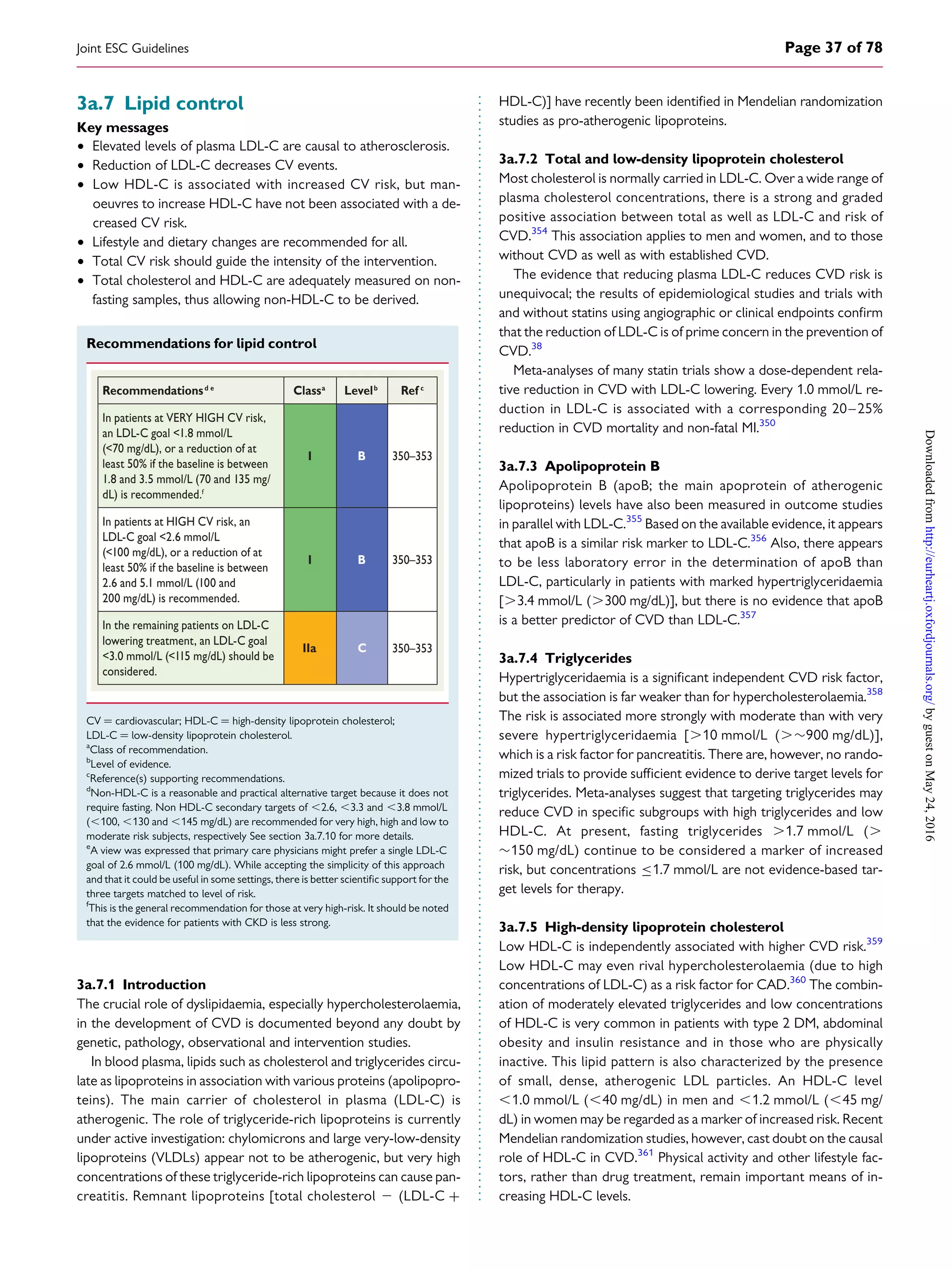 2016 european guidelines on cardiovascular | PDF