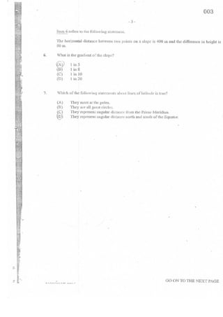 2016 CSEC GEOGRAPHY multiple choice past paper