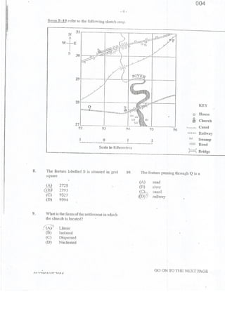 2016 CSEC GEOGRAPHY multiple choice past paper