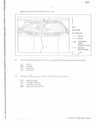 2016 CSEC GEOGRAPHY multiple choice past paper