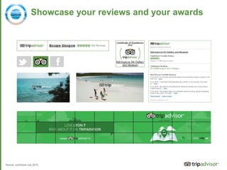Source: comScore July 2015
Showcase your reviews and your awards
 
