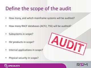 Security Audit on the Mainframe (v1.0 - 2016)