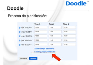 Proceso de planificación:
Doodle
44
 